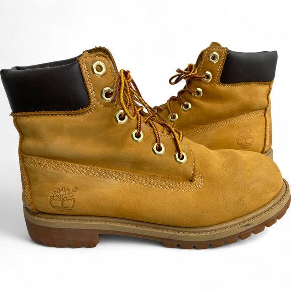 Timberland Wheat Nubuck Premium Waterproof Insulated Boots 12909 Youth Boys 5 - Picture 1 of 13